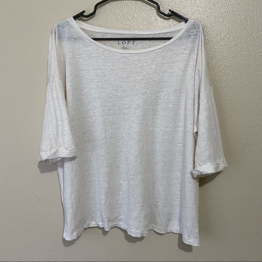 LOFT Linen Relaxed Tee